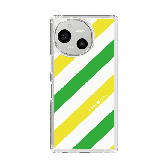 スリムプロテクションケース［ Big Stripe - Green × Yellow ］