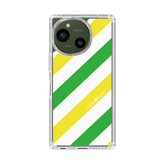 スリムプロテクションケース［ Big Stripe - Green × Yellow ］