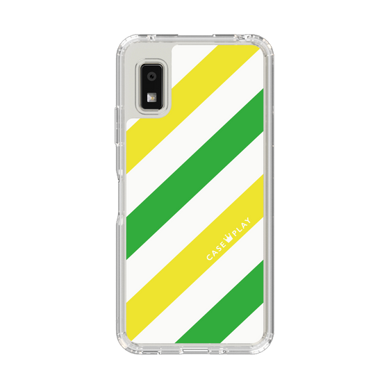 スリムプロテクションケース［ Big Stripe - Green × Yellow ］