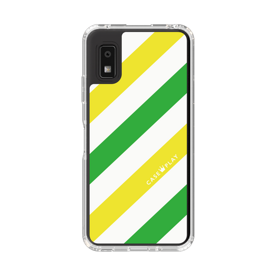 スリムプロテクションケース［ Big Stripe - Green × Yellow ］