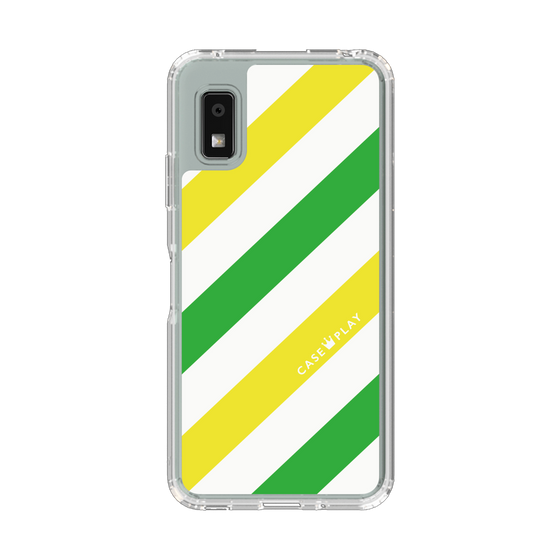スリムプロテクションケース［ Big Stripe - Green × Yellow ］