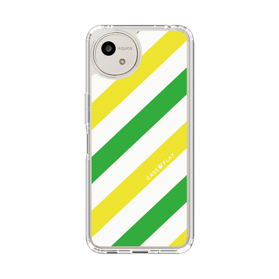 スリムプロテクションケース［ Big Stripe - Green × Yellow ］