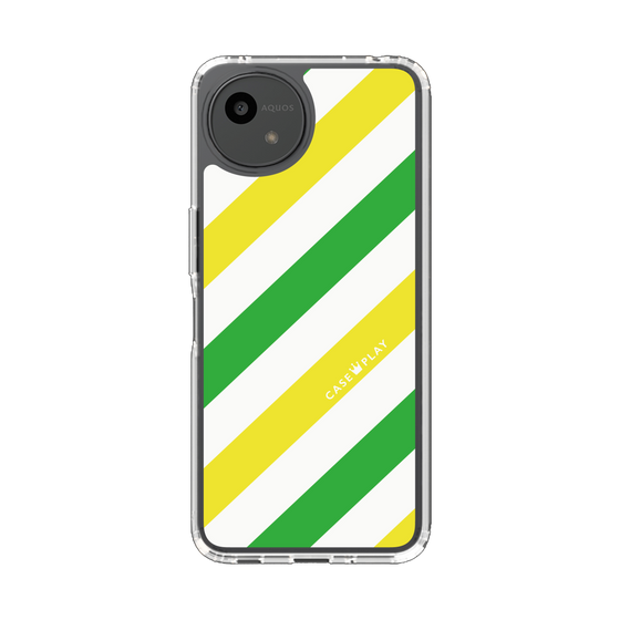 スリムプロテクションケース［ Big Stripe - Green × Yellow ］