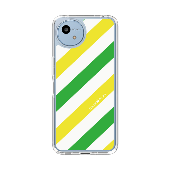 スリムプロテクションケース［ Big Stripe - Green × Yellow ］