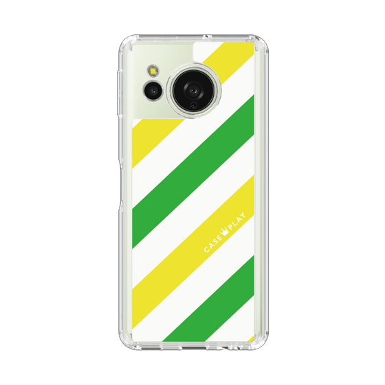 スリムプロテクションケース［ Big Stripe - Green × Yellow ］