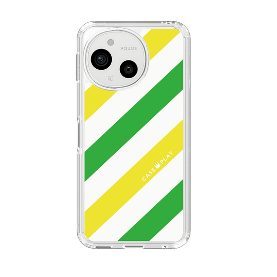 スリムプロテクションケース［ Big Stripe - Green × Yellow ］