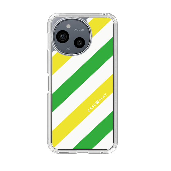 スリムプロテクションケース［ Big Stripe - Green × Yellow ］