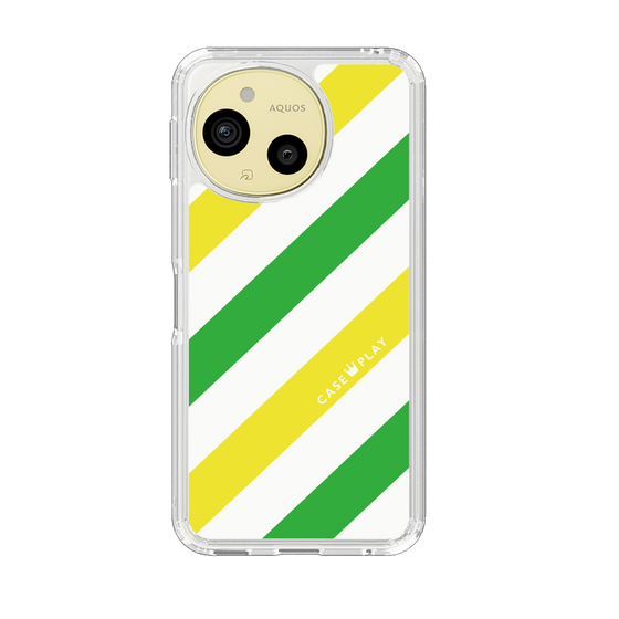 スリムプロテクションケース［ Big Stripe - Green × Yellow ］