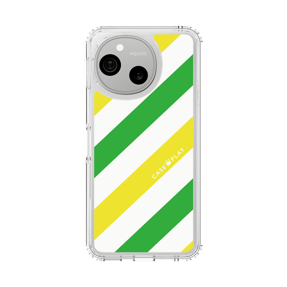 スリムプロテクションケース［ Big Stripe - Green × Yellow ］