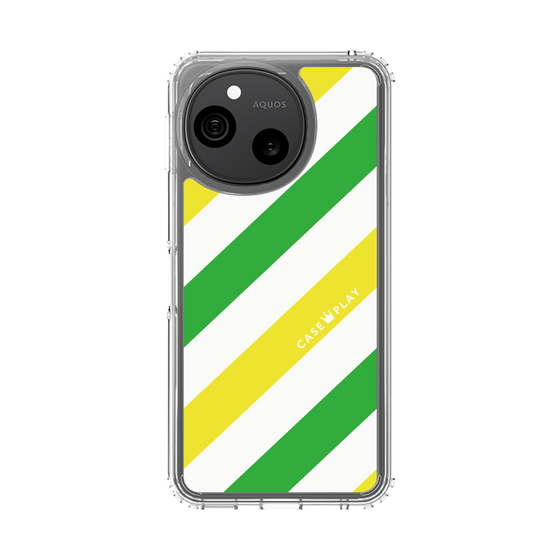 スリムプロテクションケース［ Big Stripe - Green × Yellow ］