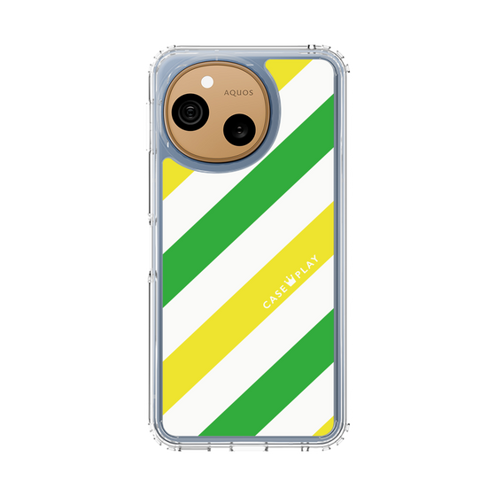 スリムプロテクションケース［ Big Stripe - Green × Yellow ］