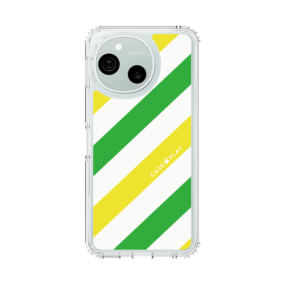 スリムプロテクションケース［ Big Stripe - Green × Yellow ］