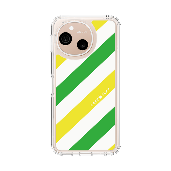 スリムプロテクションケース［ Big Stripe - Green × Yellow ］
