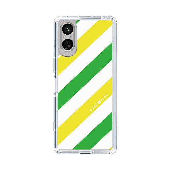 スリムプロテクションケース［ Big Stripe - Green × Yellow ］