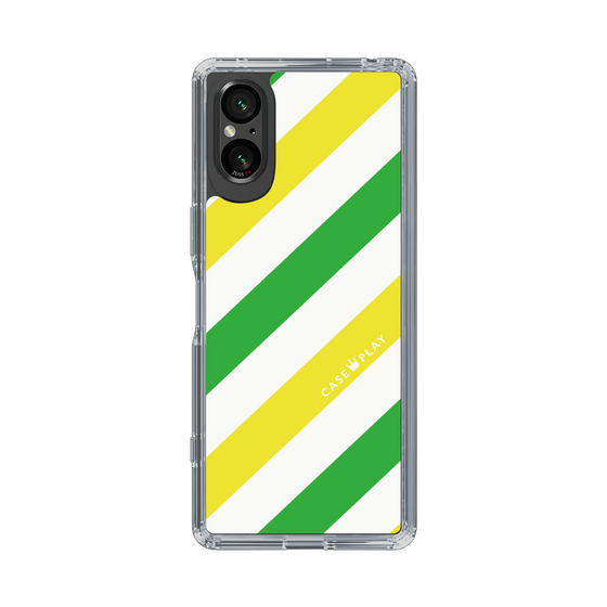 スリムプロテクションケース［ Big Stripe - Green × Yellow ］