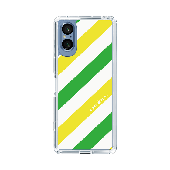 スリムプロテクションケース［ Big Stripe - Green × Yellow ］