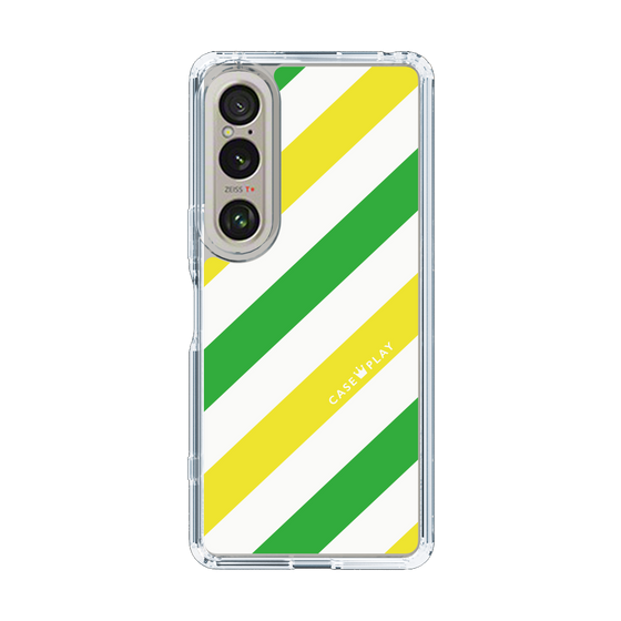 スリムプロテクションケース［ Big Stripe - Green × Yellow ］