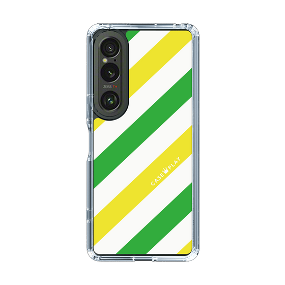 スリムプロテクションケース［ Big Stripe - Green × Yellow ］