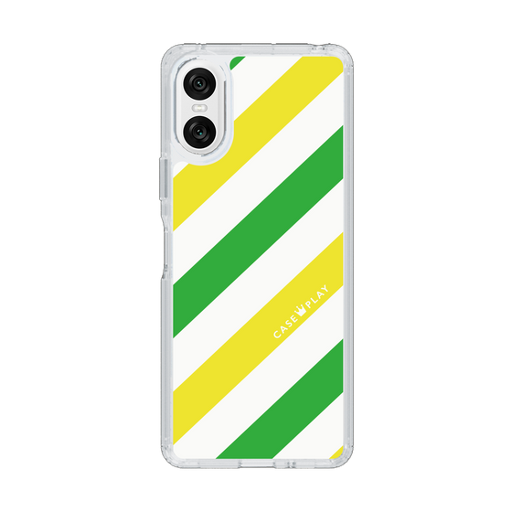 スリムプロテクションケース［ Big Stripe - Green × Yellow ］