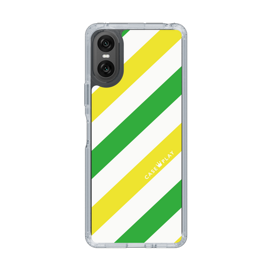 スリムプロテクションケース［ Big Stripe - Green × Yellow ］