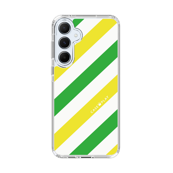 スリムプロテクションケース［ Big Stripe - Green × Yellow ］