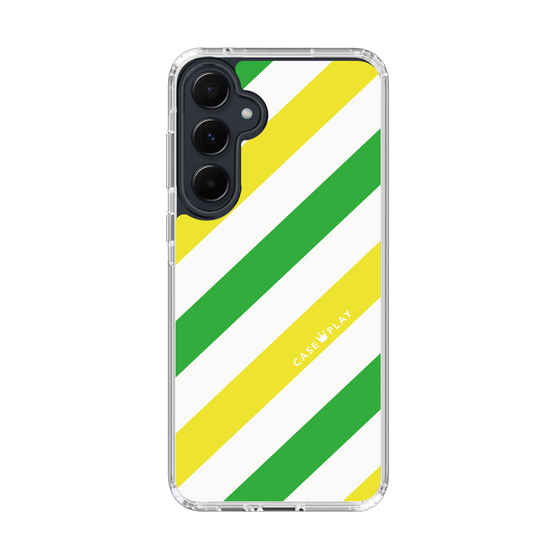 スリムプロテクションケース［ Big Stripe - Green × Yellow ］