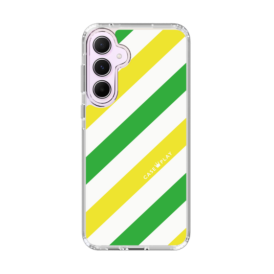 スリムプロテクションケース［ Big Stripe - Green × Yellow ］