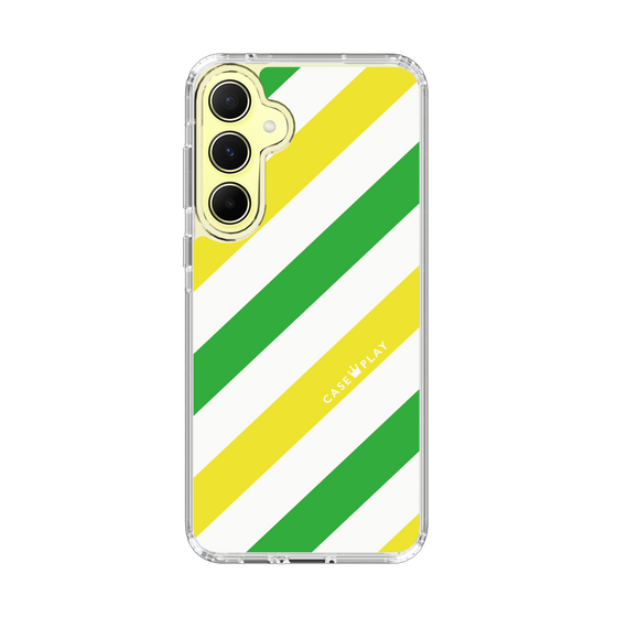 スリムプロテクションケース［ Big Stripe - Green × Yellow ］