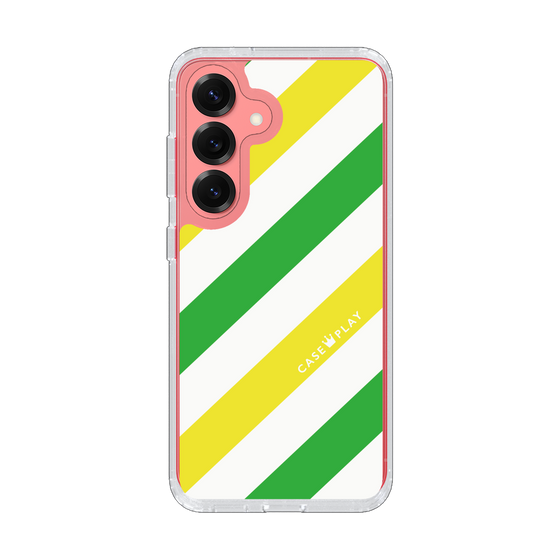 スリムプロテクションケース［ Big Stripe - Green × Yellow ］