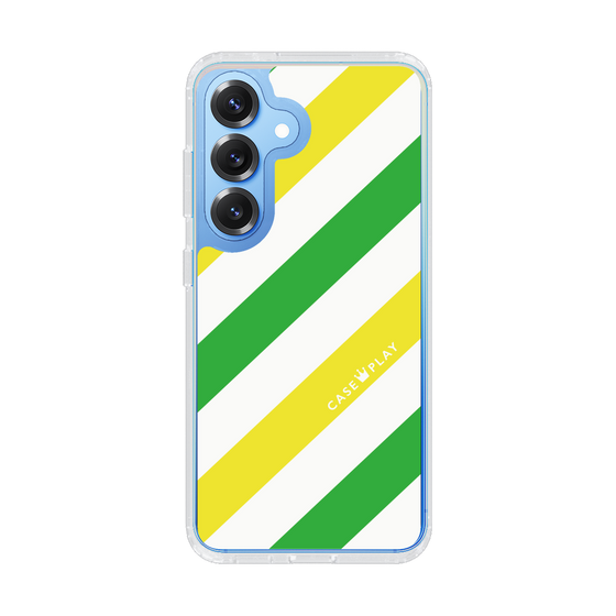 スリムプロテクションケース［ Big Stripe - Green × Yellow ］