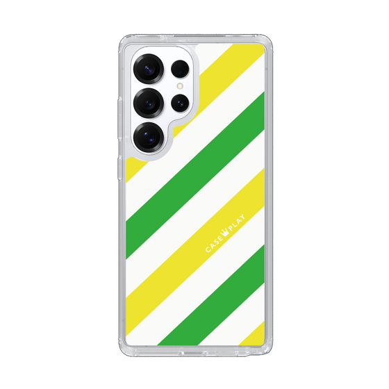 スリムプロテクションケース［ Big Stripe - Green × Yellow ］