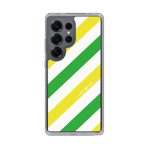 スリムプロテクションケース［ Big Stripe - Green × Yellow ］