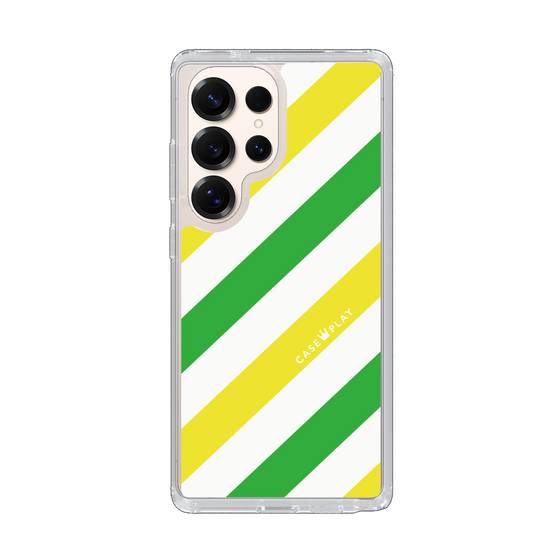 スリムプロテクションケース［ Big Stripe - Green × Yellow ］