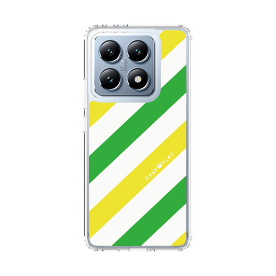 スリムプロテクションケース［ Big Stripe - Green × Yellow ］