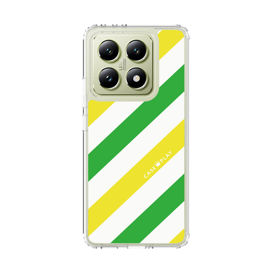 スリムプロテクションケース［ Big Stripe - Green × Yellow ］