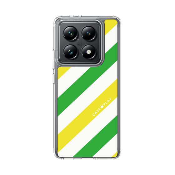 スリムプロテクションケース［ Big Stripe - Green × Yellow ］