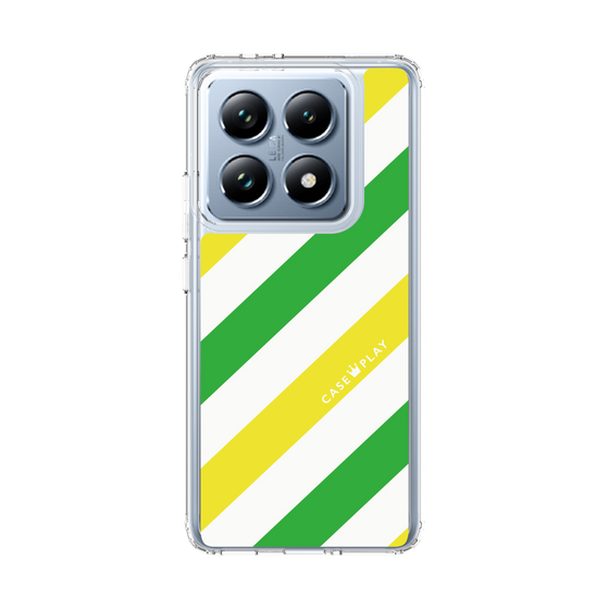 スリムプロテクションケース［ Big Stripe - Green × Yellow ］