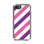 スリムプロテクションケース［ Big Stripe - Purple × Pink ］