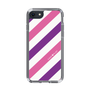 スリムプロテクションケース［ Big Stripe - Purple × Pink ］