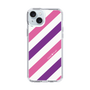 スリムプロテクションケース［ Big Stripe - Purple × Pink ］