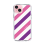 スリムプロテクションケース［ Big Stripe - Purple × Pink ］