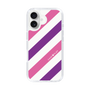 スリムプロテクションケース［ Big Stripe - Purple × Pink ］