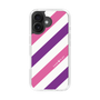 スリムプロテクションケース［ Big Stripe - Purple × Pink ］