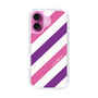 スリムプロテクションケース［ Big Stripe - Purple × Pink ］