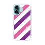 スリムプロテクションケース［ Big Stripe - Purple × Pink ］