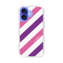 スリムプロテクションケース［ Big Stripe - Purple × Pink ］