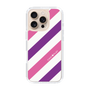 スリムプロテクションケース［ Big Stripe - Purple × Pink ］