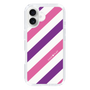 スリムプロテクションケース［ Big Stripe - Purple × Pink ］