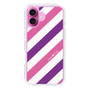 スリムプロテクションケース［ Big Stripe - Purple × Pink ］