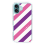 スリムプロテクションケース［ Big Stripe - Purple × Pink ］